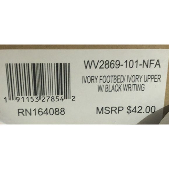 Rae‎ Dunn BRIDE TRIBE Slides Ivory Size 8 Sandals New - Picture 3 of 4